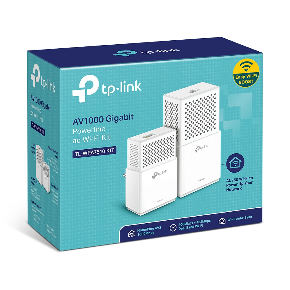Adaptateurs CPL TP-Link TL-WPA7510 Kit CPL AV1000 Gigabit + Wi-Fi AC750 - Pack de 2, informatique Reunion, 974, Futur Runion